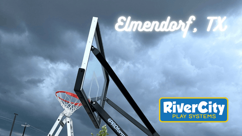 Basketball Hoop Installed in Elmendorf, TX by River City Play Systems