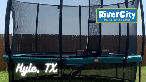 Trampoline Installed in Kyle, TX by River City Play Systems