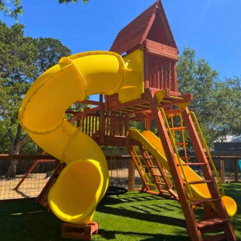 Really large wooden playset.