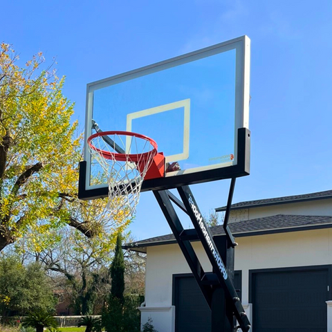 Kids playing basketball.