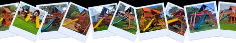 Photos of Swing Sets Built by River City Play Systems