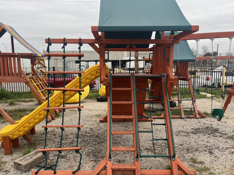 Used Swing Set - Double Slides | FREE Local Install