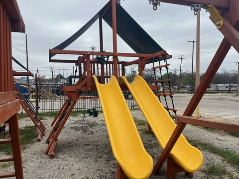 Used Swing Set - Double Slides | FREE Local Install