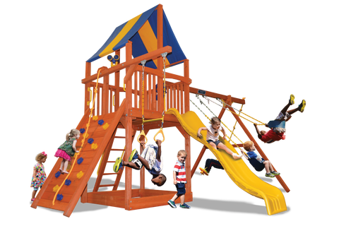 Playground One Premier Fort Swing Set with 5' Platform