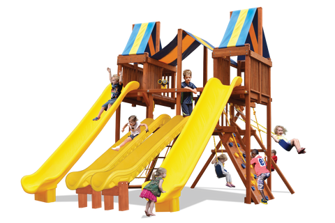 Playground One Mega Slide City Swing Set