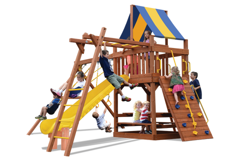 Playground Original Fort Swing Set with 5.5' Platform and Monkey Bars