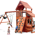 Playground One Original Fort Swing Set with 5.5' Platform and Playhouse