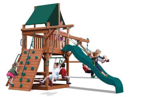 Playground One Original Fort Swing Set with 5' Platform and Accessory Arm