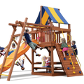 Playground One Original Fort Swing Set with 5' Platform and Monkey Bars