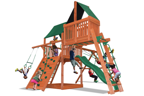 Playground One Premier Fort Swing Set with 5' Platform and Sky Loft