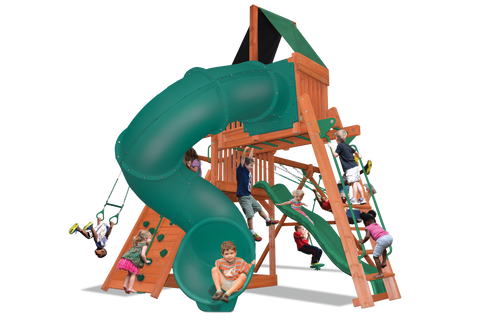 Playground One Premier Fort with 5' Platform and Spiral Slide