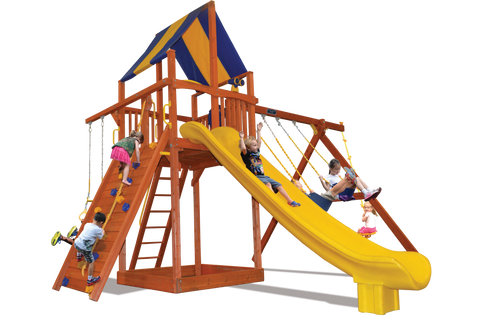 Playground One Premier Fort Swing Set with 6.5' Platform