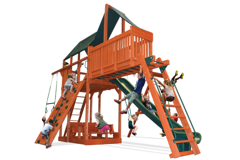 Playground One Premier Fort Swing Set with 7.5' Platform and Sky Loft