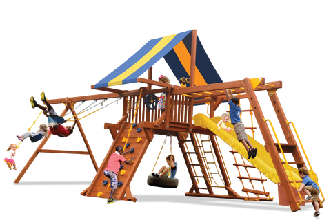 Playground One Premier Playcenter Swing Set with 5.5' Platform and Monkey Bars