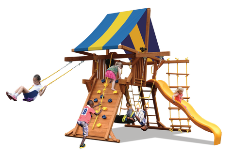 Playground One Premier Playcenter Swing Set with 5' Platform for Small Spaces