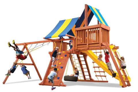 Playground One Premier Playcenter Swing Set with 6.5' Platform and Sky Loft