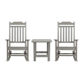 All-Weather Poly Resin Rocking Chairs with Accent Table | Set of 3 - River City Play Systems