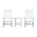 All-Weather Poly Resin Rocking Chairs with Accent Table | Set of 3 - River City Play Systems