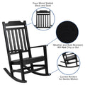 All-Weather Poly Resin Rocking Chairs with Accent Table | Set of 3 - River City Play Systems